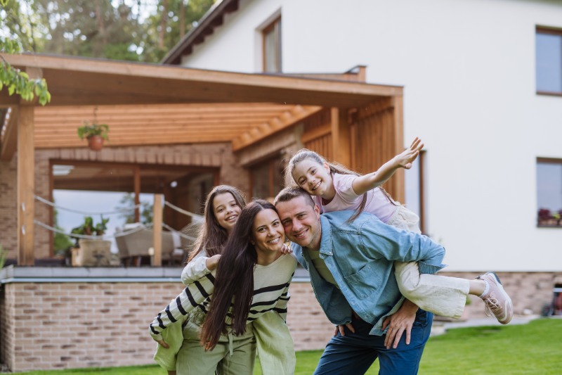 Beautiful young family